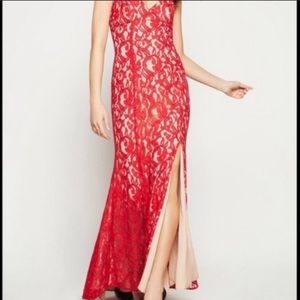 BCBG long lace dress